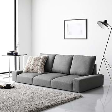 Amazon.co.jp: ローソファー 3人掛け 合皮